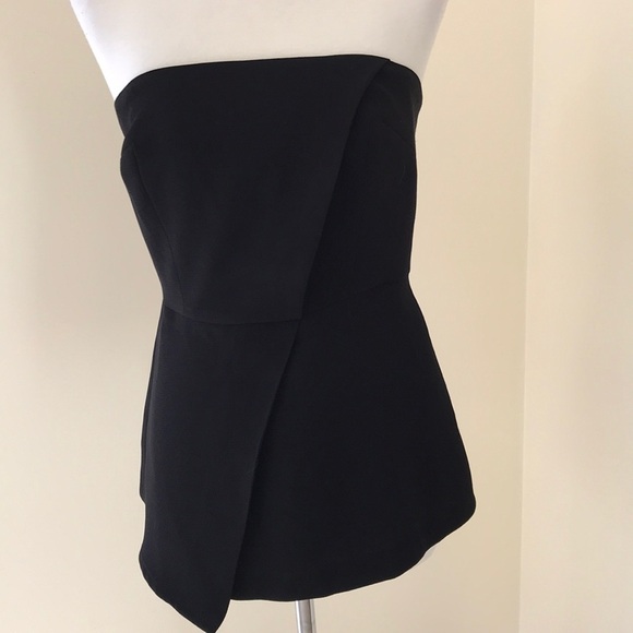 NWT! BCBGENERATION Size 8 black faux wrap tube top - Picture 1 of 8